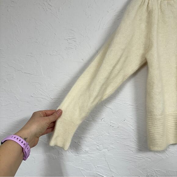 Vintage Lilly of California Cream Angora Wool Blend Sweater Womens M Coquette - Picture 4 of 11